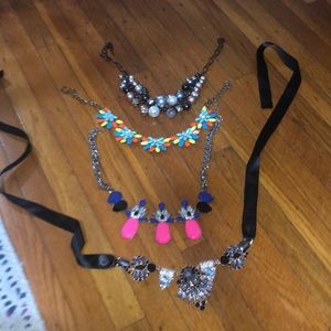 Statement necklaces lot of 4